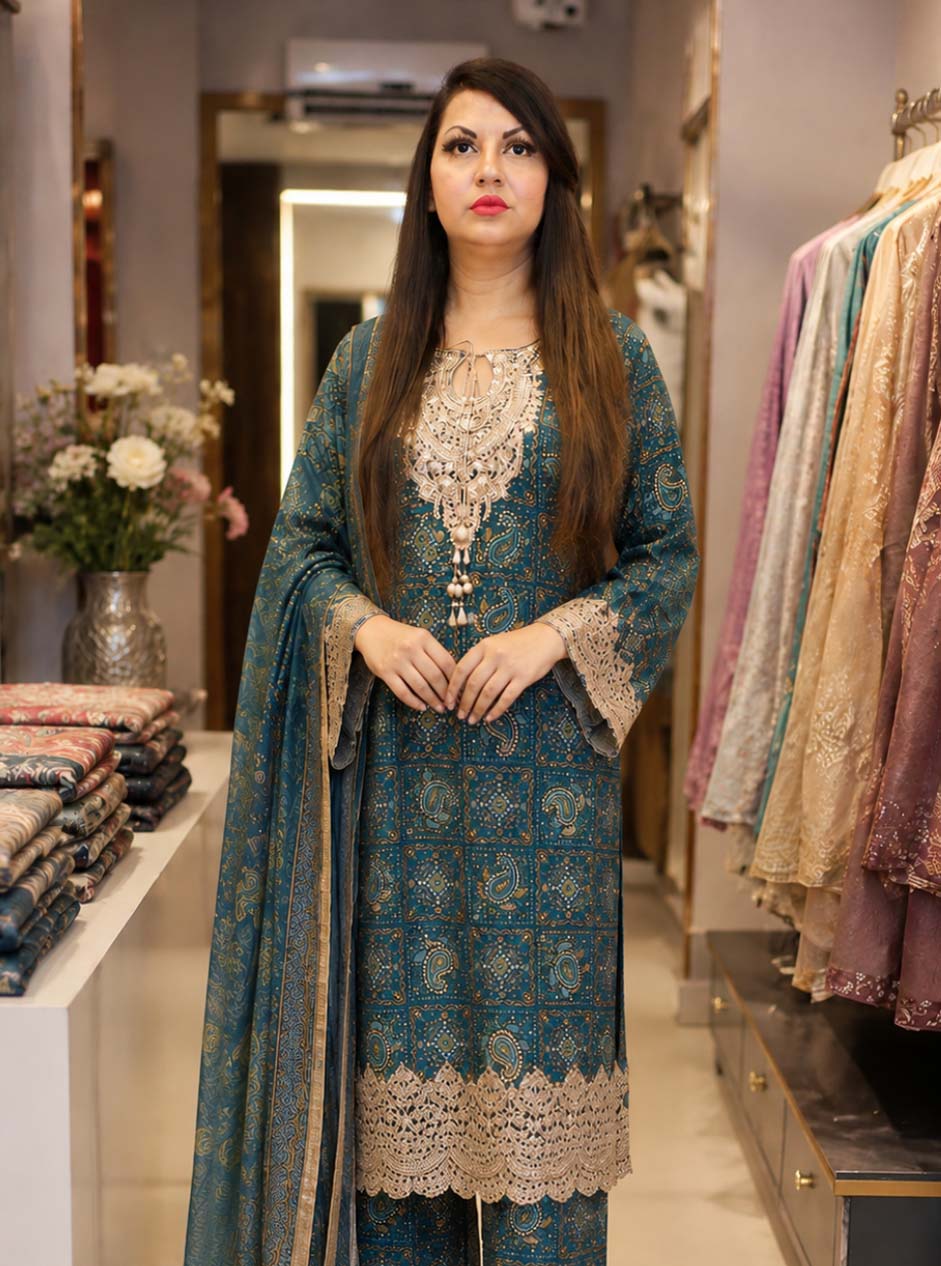 Premium Designer Ready-Made Three-Piece