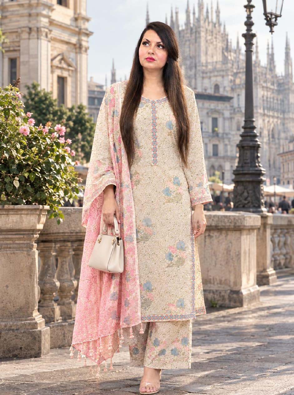 Premium Cotton Ready-Made Three-Piece
