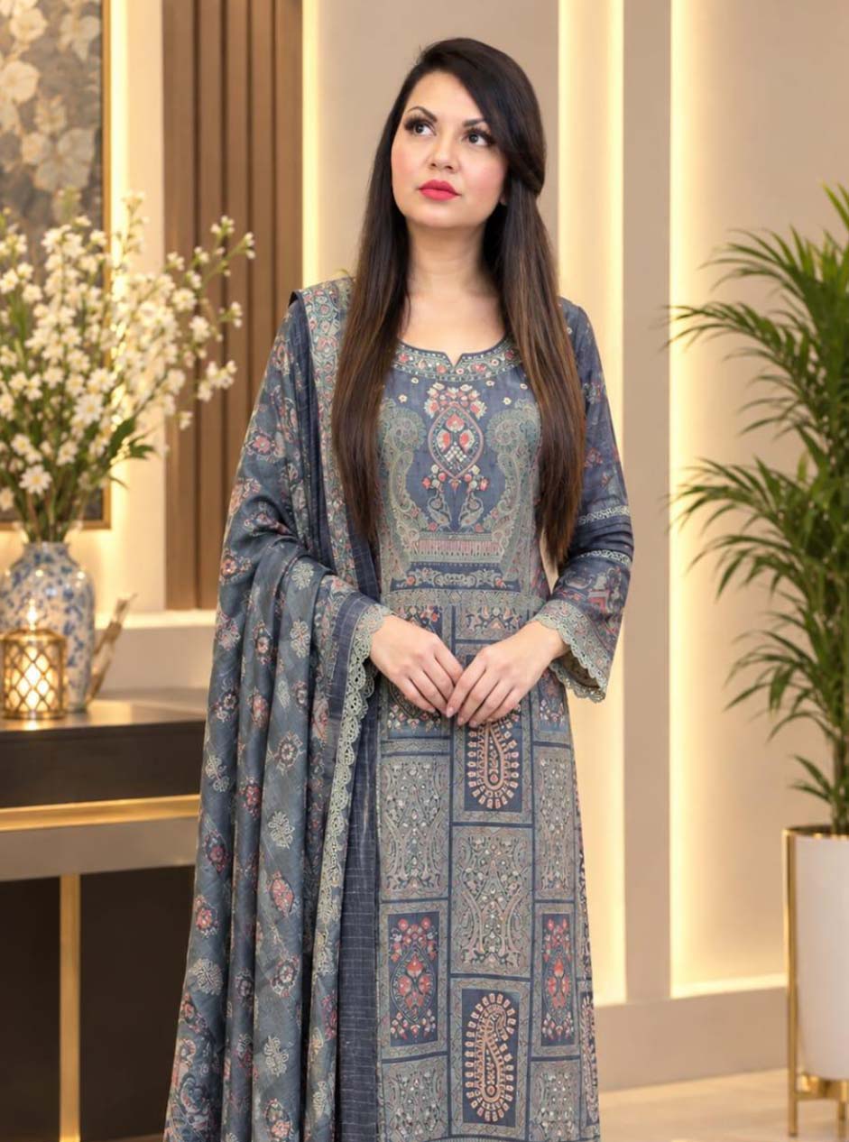 Premium Cotton Ready-Made Three-Piece