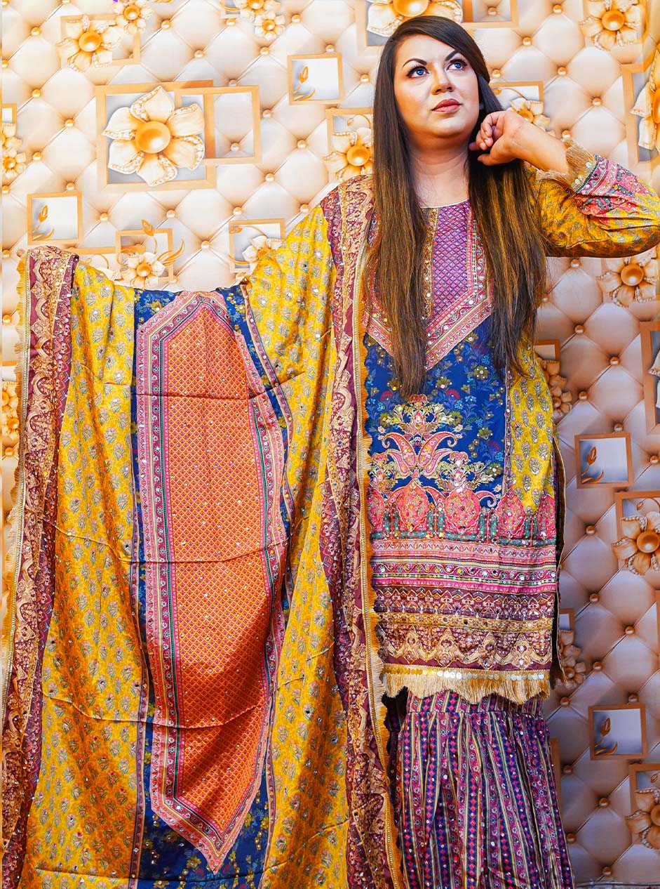 Premium Designer Ready-Made Three-Piece