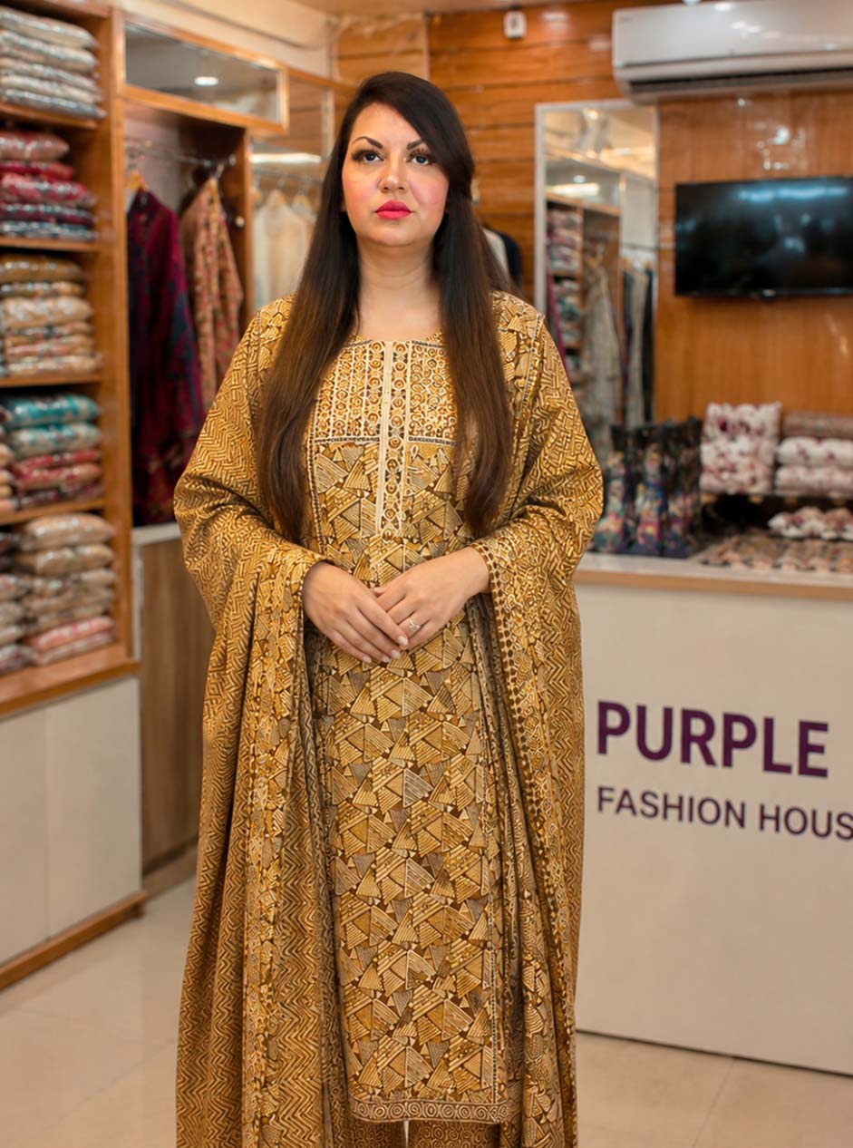 Premium Designer Ready-Made Three-Piece