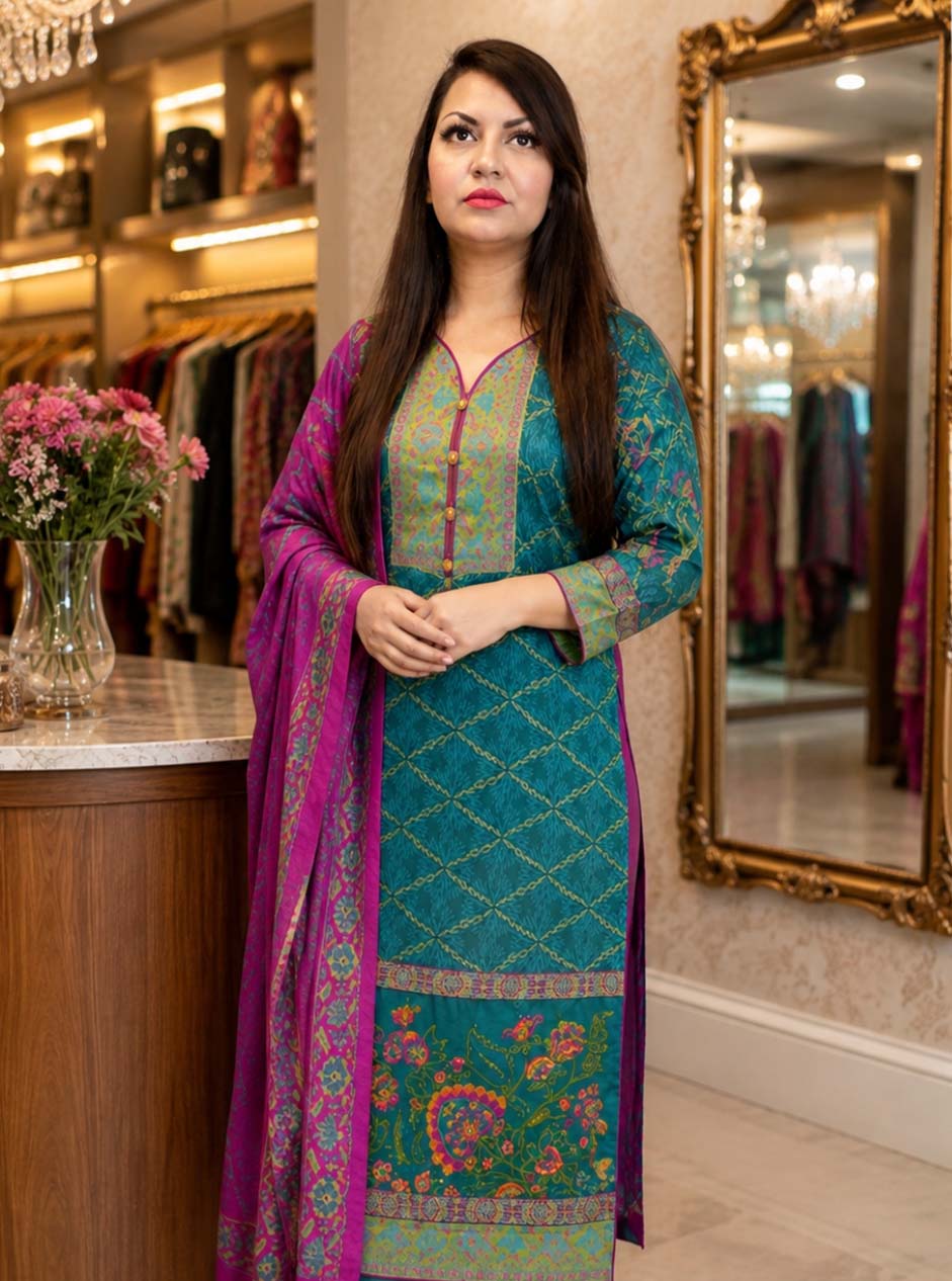 Premium Cotton Ready-Made Three-Piece